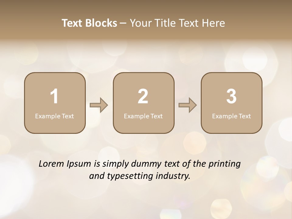 Sparkle - Beautiful Sparkly Background In Soft Champagne Colors PowerPoint Template