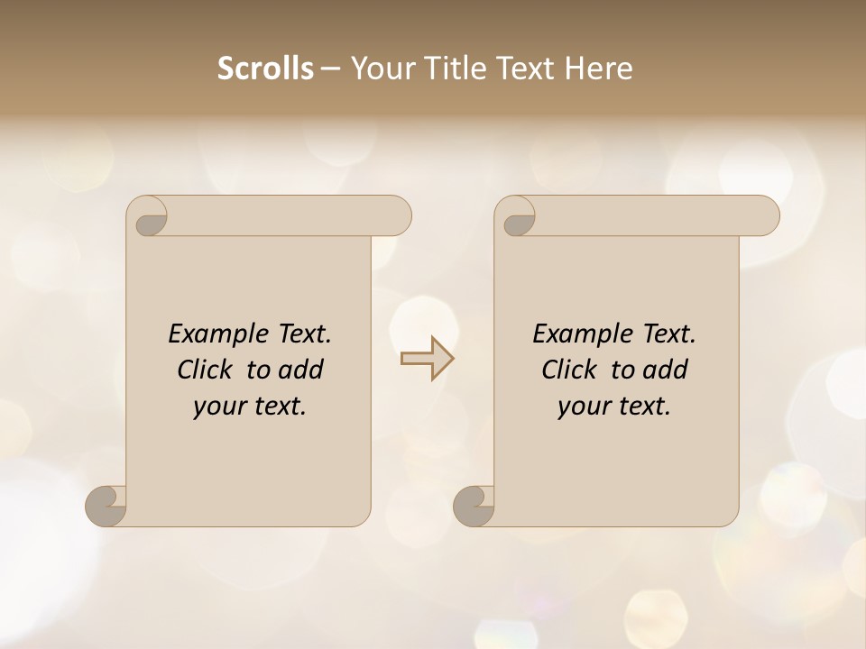Sparkle - Beautiful Sparkly Background In Soft Champagne Colors PowerPoint Template