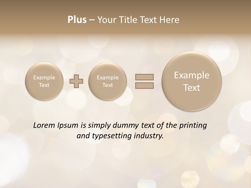 Sparkle - Beautiful Sparkly Background In Soft Champagne Colors PowerPoint Template