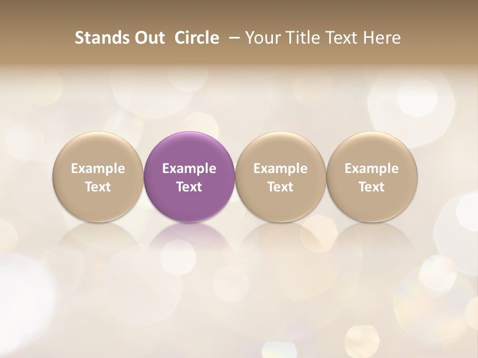 Sparkle - Beautiful Sparkly Background In Soft Champagne Colors PowerPoint Template