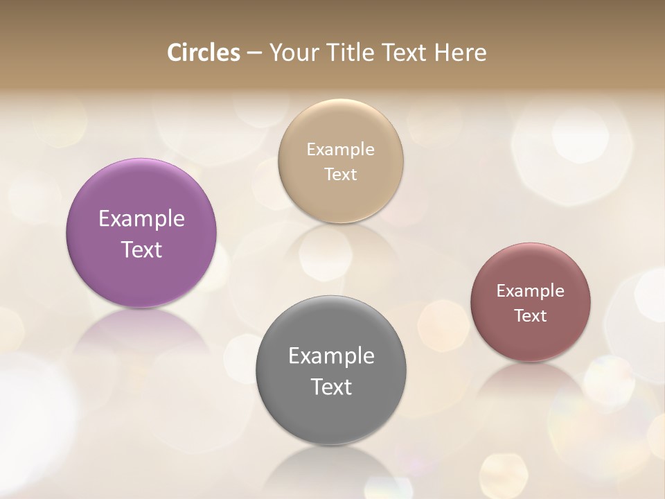 Sparkle - Beautiful Sparkly Background In Soft Champagne Colors PowerPoint Template