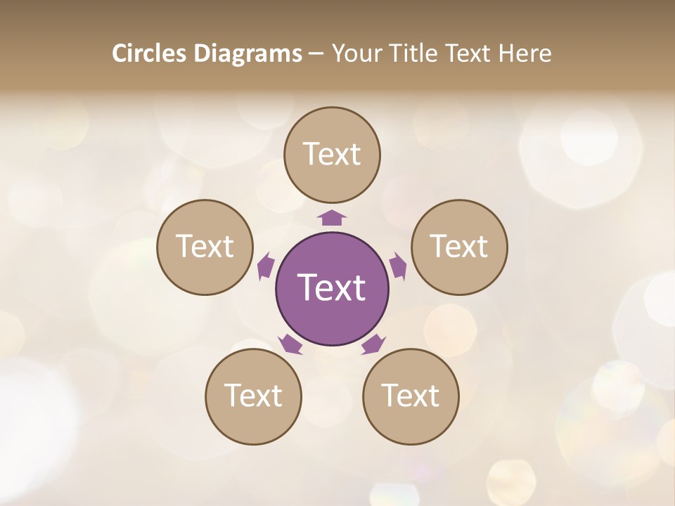 Sparkle - Beautiful Sparkly Background In Soft Champagne Colors PowerPoint Template