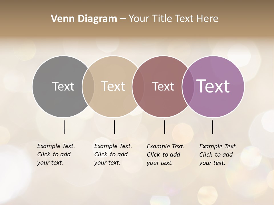 Sparkle - Beautiful Sparkly Background In Soft Champagne Colors PowerPoint Template