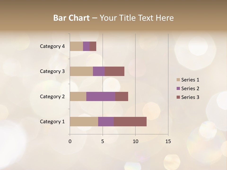 Sparkle - Beautiful Sparkly Background In Soft Champagne Colors PowerPoint Template