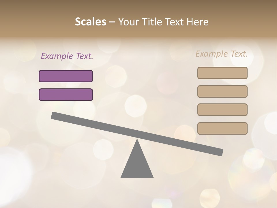 Sparkle - Beautiful Sparkly Background In Soft Champagne Colors PowerPoint Template