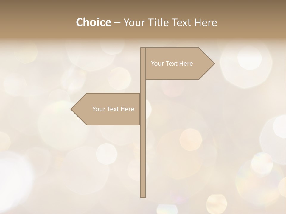 Sparkle - Beautiful Sparkly Background In Soft Champagne Colors PowerPoint Template