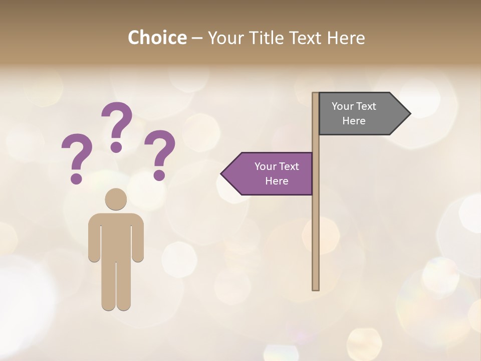 Sparkle - Beautiful Sparkly Background In Soft Champagne Colors PowerPoint Template