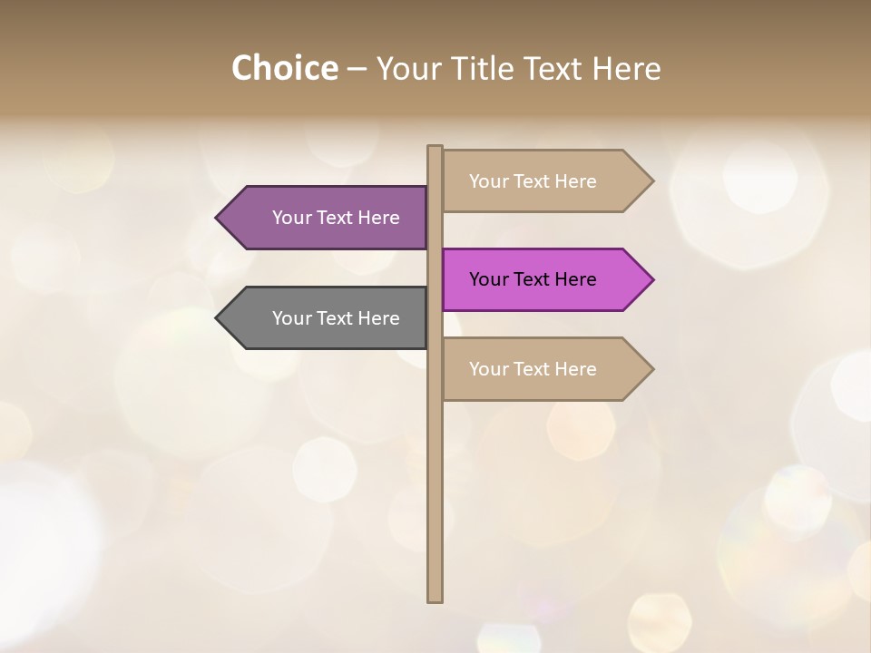 Sparkle - Beautiful Sparkly Background In Soft Champagne Colors PowerPoint Template