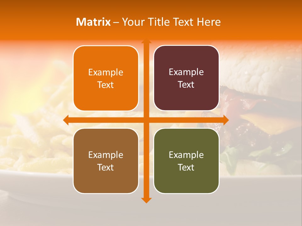 Cheeseburger With Fries PowerPoint Template