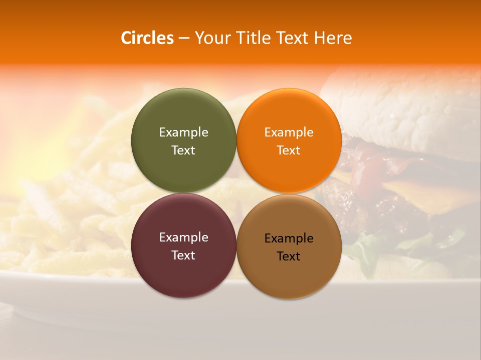 Cheeseburger With Fries PowerPoint Template