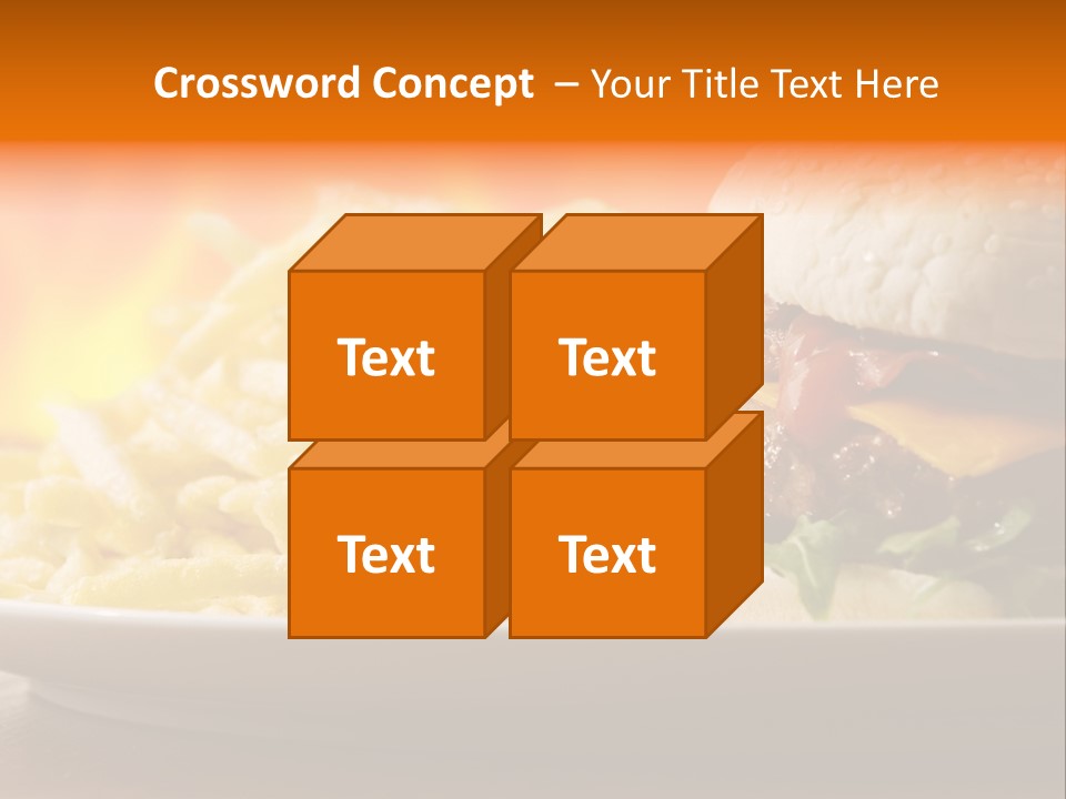 Cheeseburger With Fries PowerPoint Template