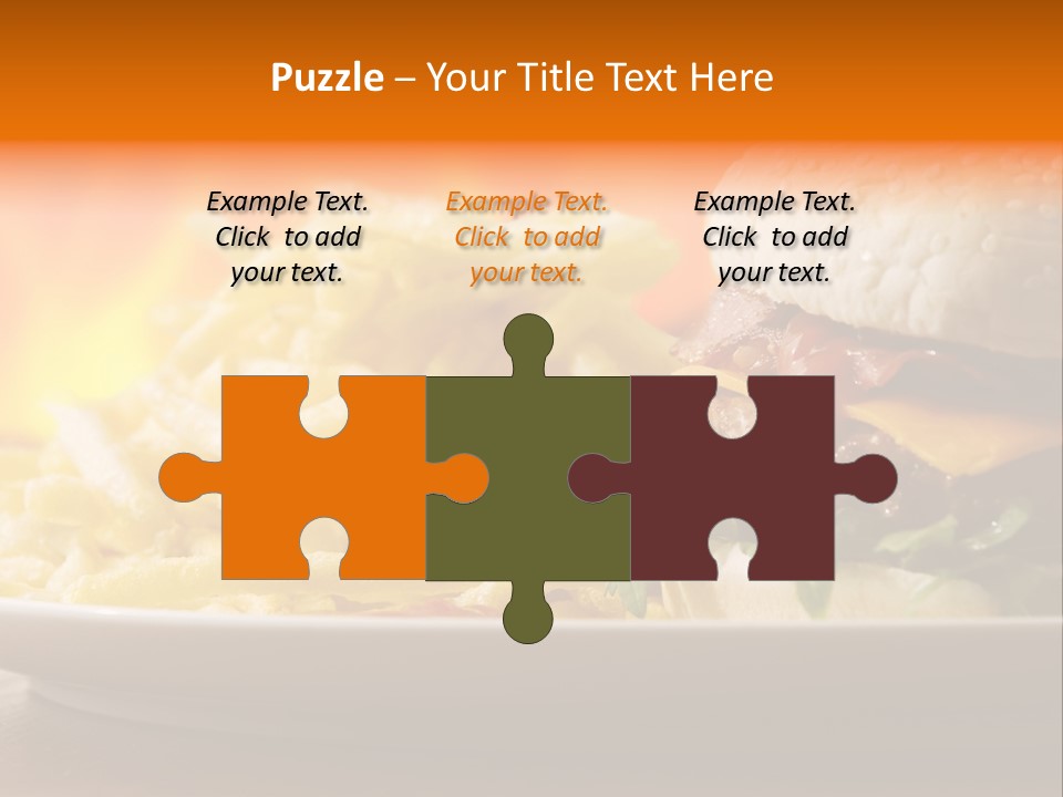 Cheeseburger With Fries PowerPoint Template