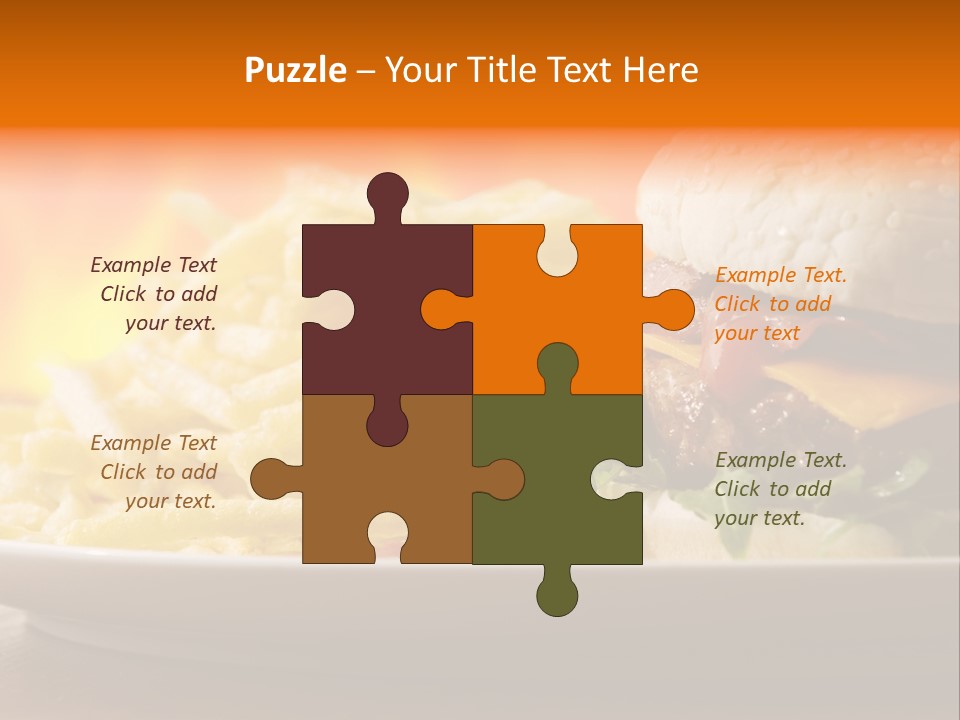 Cheeseburger With Fries PowerPoint Template