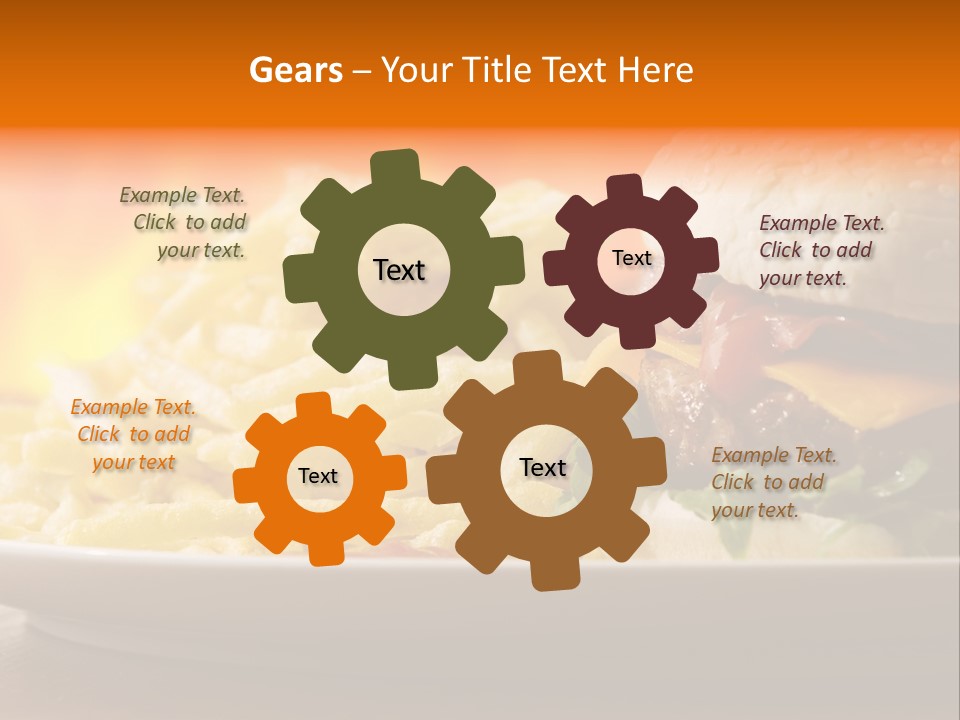 Cheeseburger With Fries PowerPoint Template