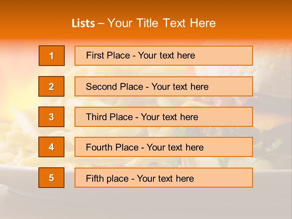 Cheeseburger With Fries PowerPoint Template