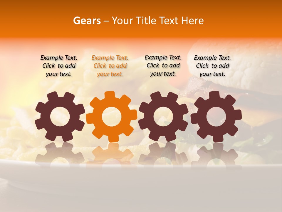 Cheeseburger With Fries PowerPoint Template