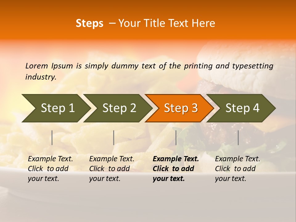 Cheeseburger With Fries PowerPoint Template