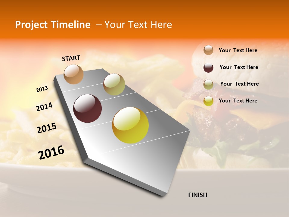 Cheeseburger With Fries PowerPoint Template