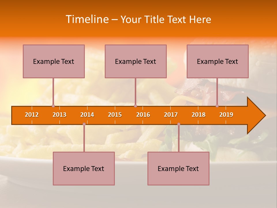 Cheeseburger With Fries PowerPoint Template