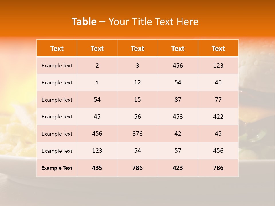 Cheeseburger With Fries PowerPoint Template