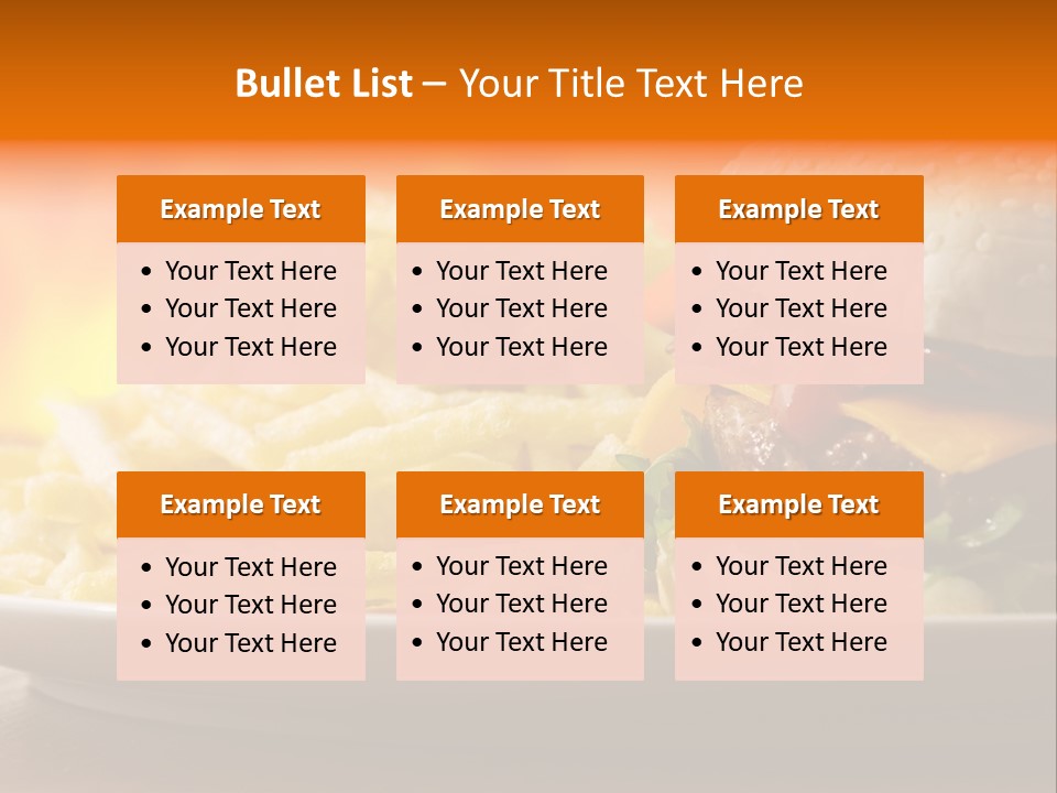 Cheeseburger With Fries PowerPoint Template