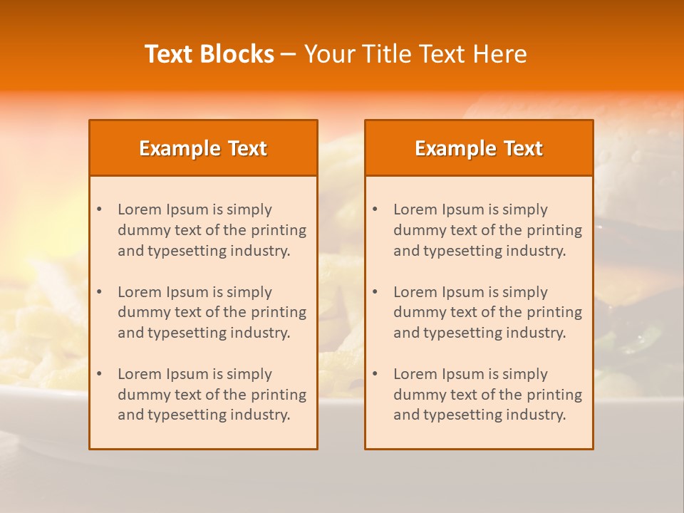 Cheeseburger With Fries PowerPoint Template
