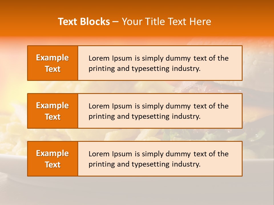 Cheeseburger With Fries PowerPoint Template