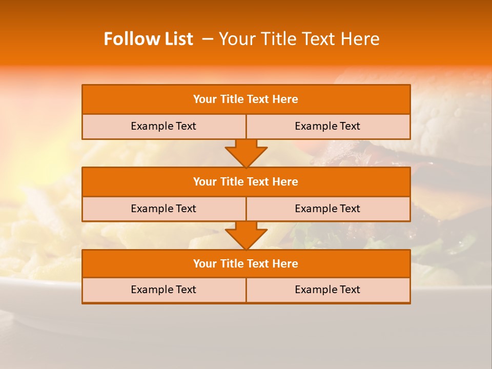 Cheeseburger With Fries PowerPoint Template