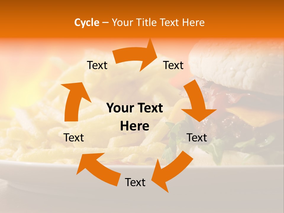 Cheeseburger With Fries PowerPoint Template