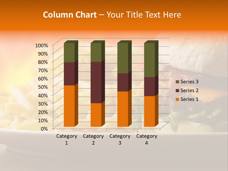 Cheeseburger With Fries PowerPoint Template