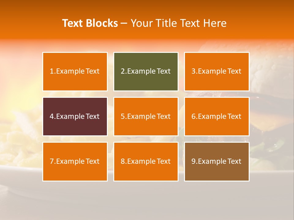 Cheeseburger With Fries PowerPoint Template