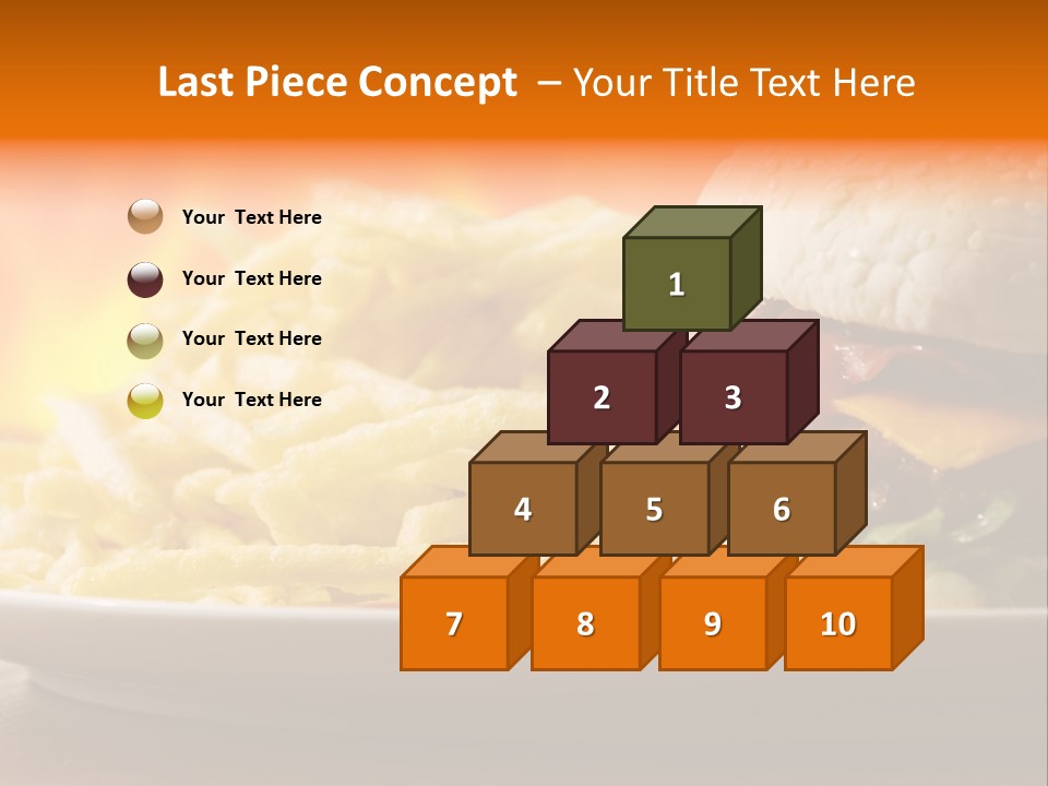 Cheeseburger With Fries PowerPoint Template