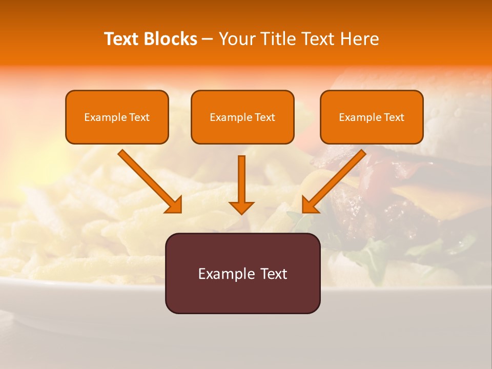Cheeseburger With Fries PowerPoint Template