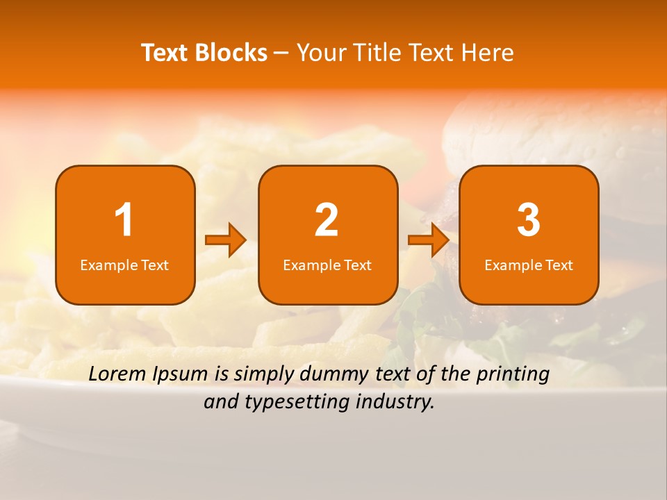 Cheeseburger With Fries PowerPoint Template