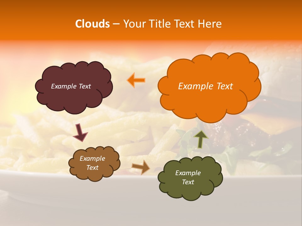 Cheeseburger With Fries PowerPoint Template