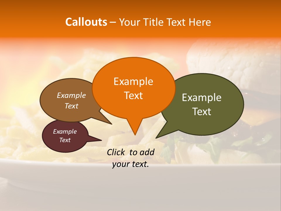 Cheeseburger With Fries PowerPoint Template