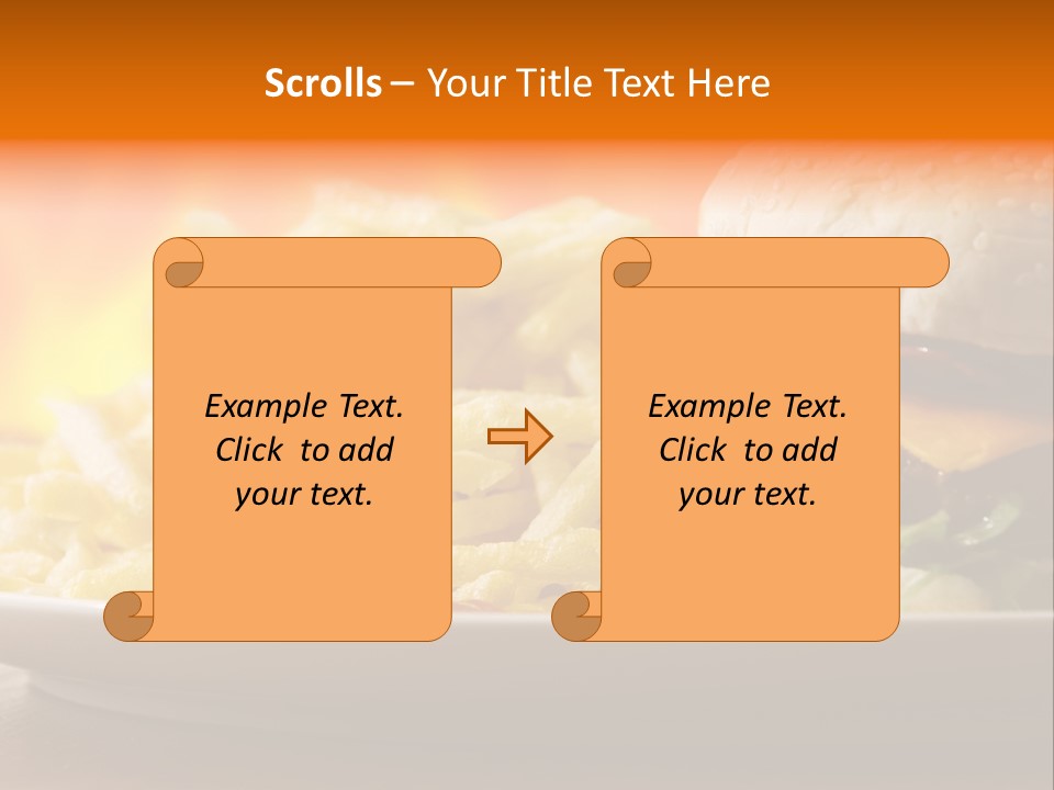 Cheeseburger With Fries PowerPoint Template