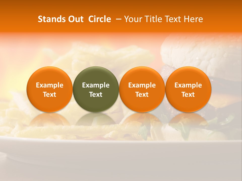 Cheeseburger With Fries PowerPoint Template