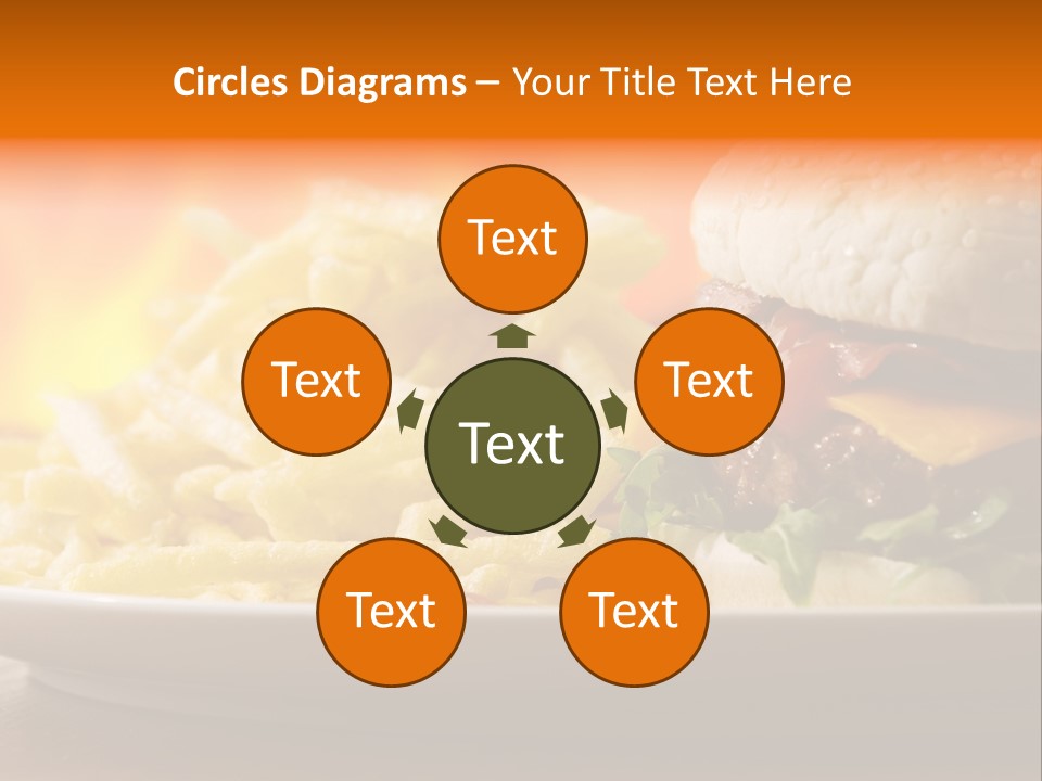 Cheeseburger With Fries PowerPoint Template