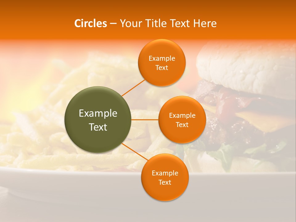 Cheeseburger With Fries PowerPoint Template