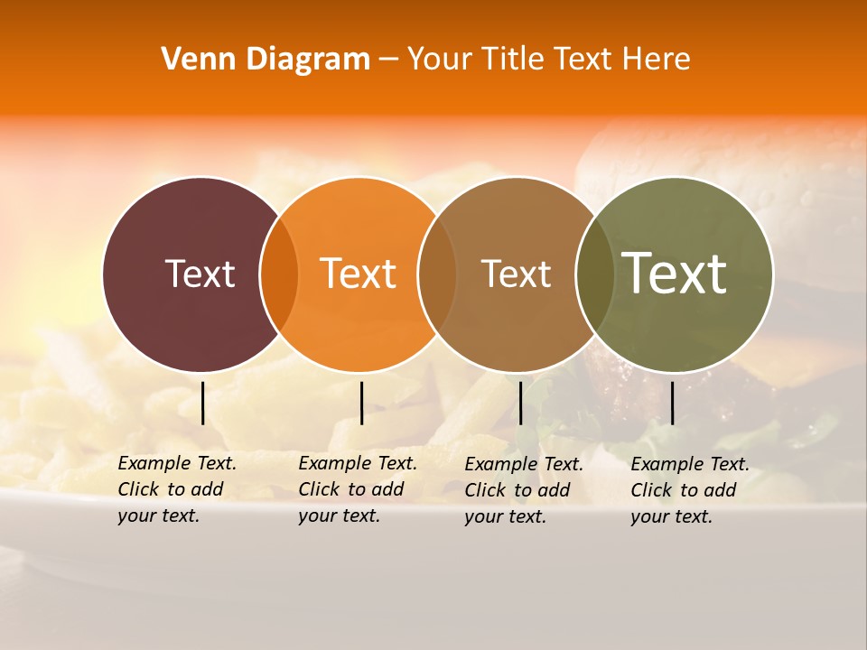 Cheeseburger With Fries PowerPoint Template