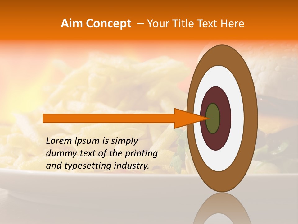 Cheeseburger With Fries PowerPoint Template