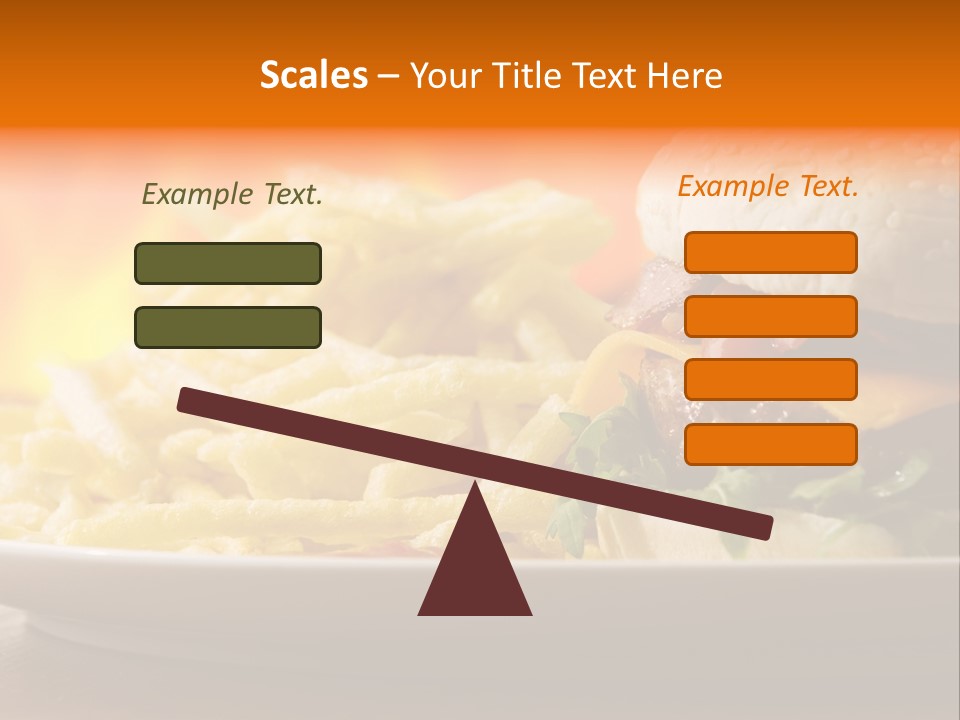 Cheeseburger With Fries PowerPoint Template