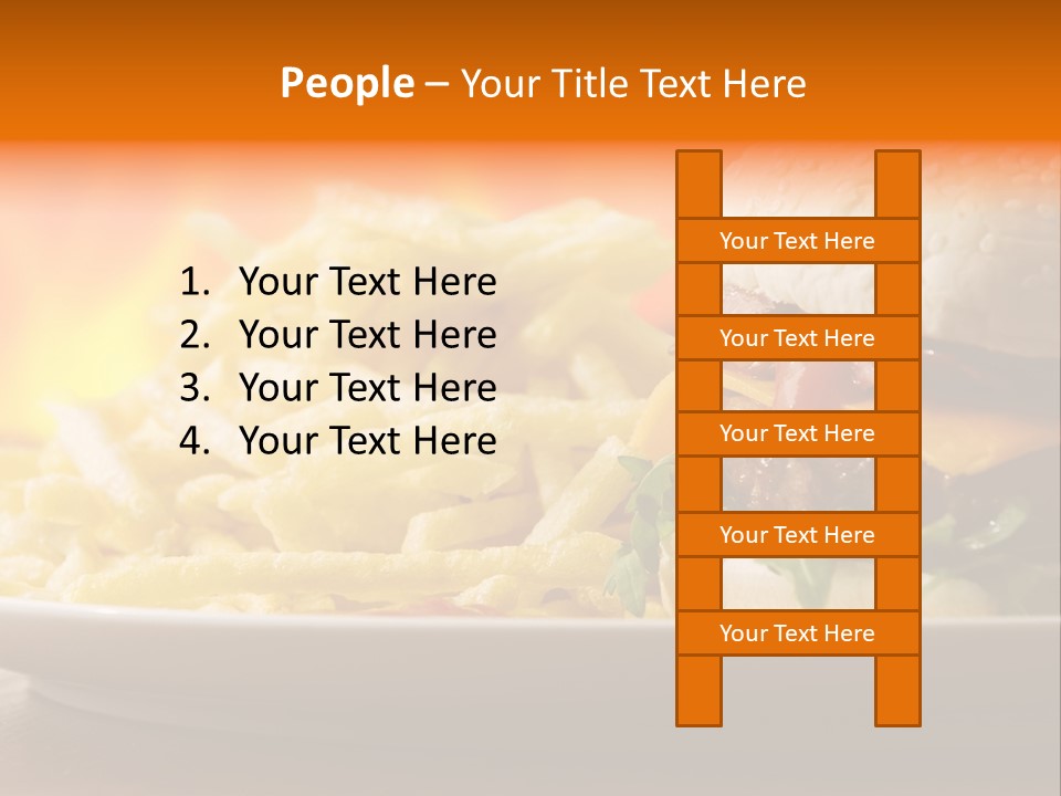 Cheeseburger With Fries PowerPoint Template