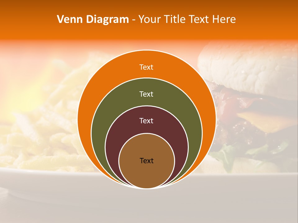 Cheeseburger With Fries PowerPoint Template