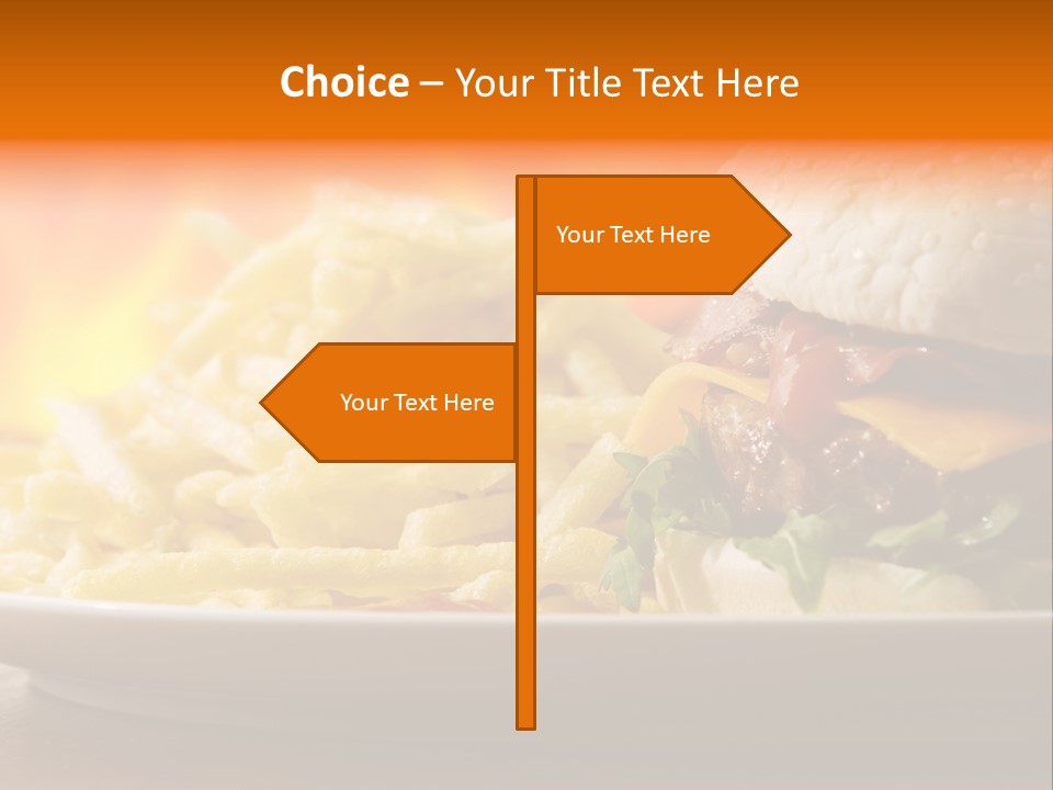 Cheeseburger With Fries PowerPoint Template