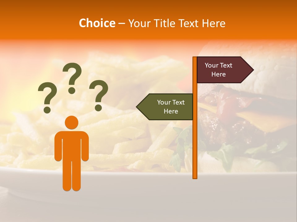 Cheeseburger With Fries PowerPoint Template