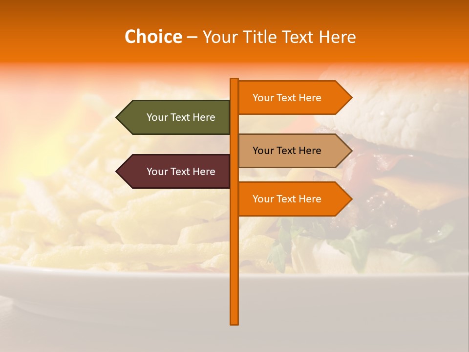 Cheeseburger With Fries PowerPoint Template