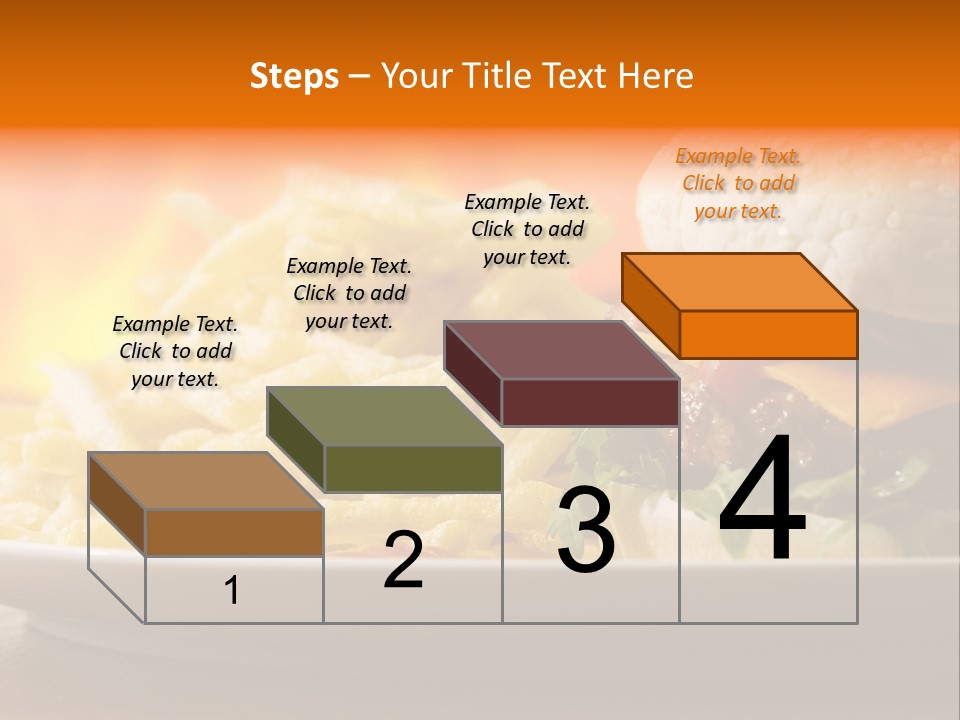 Cheeseburger With Fries PowerPoint Template