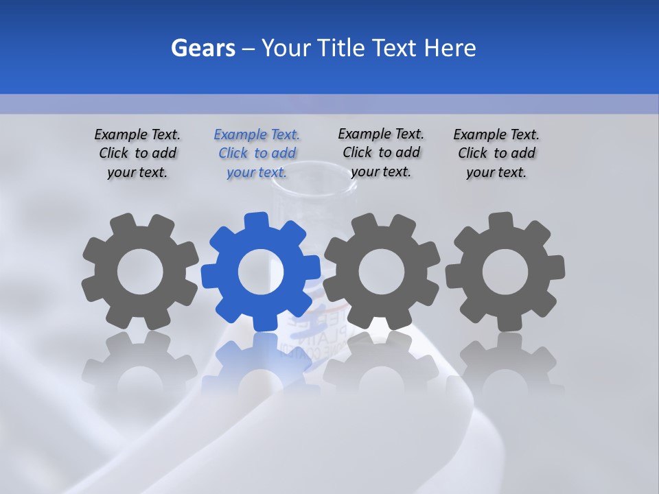 Close Up Of Lab Test Tube And Hand PowerPoint Template